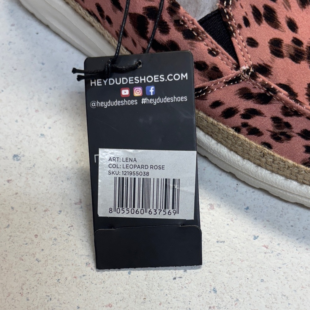 Hey Dude Pink Leopard Women's Loafers - Picture 8 of 8